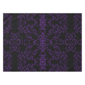 Paarse en zwarte zwitserse Gothic Wedding Tafelkleed (Voorkant (Horizontaal))