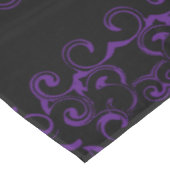 Paarse en zwarte zwitserse Gothic Wedding Tafelkleed (Gekanteld)