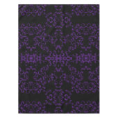 Paarse en zwarte zwitserse Gothic Wedding Tafelkleed (Voorkant)