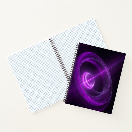 Paarse Energie Vortex Spiraal Notebook Notitieboek (Binnen)