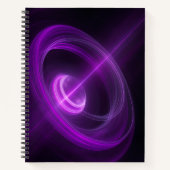 Paarse Energie Vortex Spiraal Notebook Notitieboek (Voorkant)
