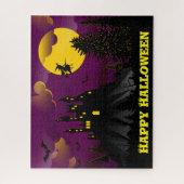 Paarse enge Halloween Legpuzzel (Verticaal)
