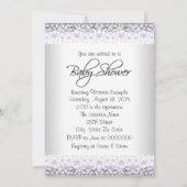 Paarse Engel Baby Shower Uitnodigingen (Achterkant)