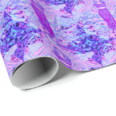 Paarse engel met bloemen cadeaupapier (Rol Hoek)