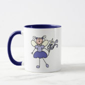 Paarse Engel Stickfiguur Mok (Links)