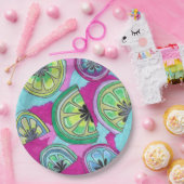 Paarse Engelse papieren feestborden Papieren Bordje (Feest)