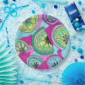 Paarse Engelse papieren feestborden Papieren Bordje (Feest)