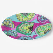 Paarse Engelse papieren feestborden Papieren Bordje (Gekanteld)