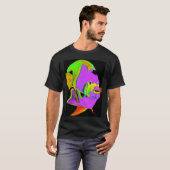 Paarse Engelvis Abstract T-shirt (Voorkant volledig)