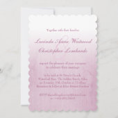 Paarse enkele roos knop lila trouwuitnodiging kaart (Achterkant)