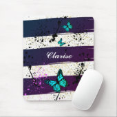 Paarse Ephemera levendige kleurenkunst Muismat (Met muis)