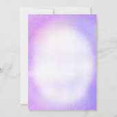 Paarse Eras verjaardagsfeestje foto uitnodiging (Achterkant)