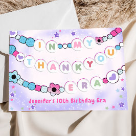 Paarse Eras Verjaardagsfeestje Vriendschapsarmband Bedankkaart