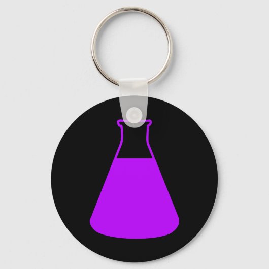 Paarse Erlenmeyer Sleutelhanger (Voorkant)