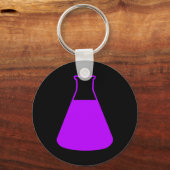 Paarse Erlenmeyer Sleutelhanger (Voorkant)