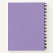 Paarse esthetische bloem notebook omslag notitieboek (Achterkant)