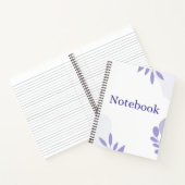 Paarse esthetische bloem notebook omslag notitieboek (Binnen)