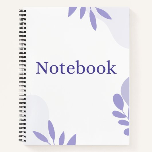 Paarse esthetische bloem notebook omslag notitieboek (Voorkant)