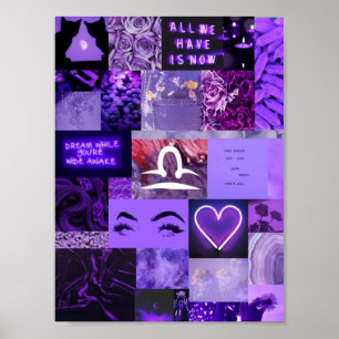 paarse esthetische poster