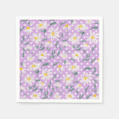 PAARSE ESTHETISCHE SPRING FLORAL DAISY DECOUPAGE SERVET (Voorkant)