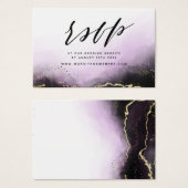Paarse Etherische Mist Website RSVP Plaats Kaarten Visitekaartje (Voorkant /achterkant)