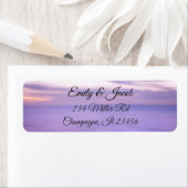 Paarse Etiketten van het Adres van de Beach van de (Insitu)