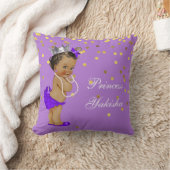 Paarse  Etnische Prinses Baby Gold Confetti Kussen (Deken)
