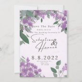 Paarse Eucalyptus Botanisch Elegant en Eenvoudig Kaart (Voorkant)