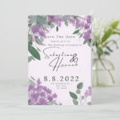 Paarse Eucalyptus Botanisch Elegant en Eenvoudig Kaart (Staand voorkant)