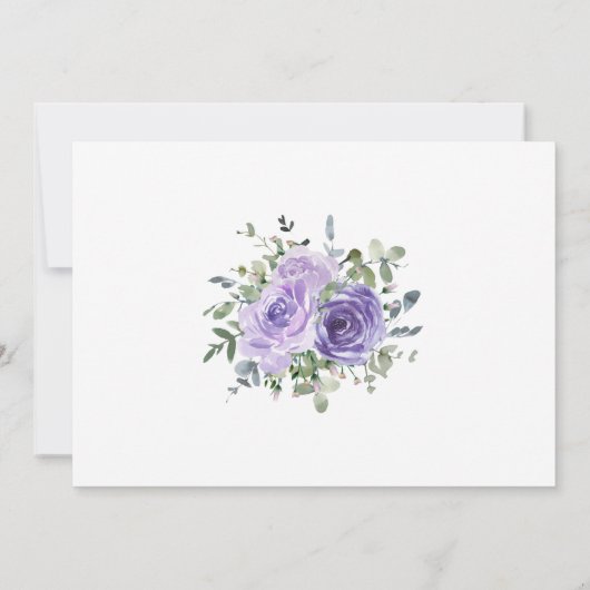 Paarse Eucalyptus botanische foto Save The Date (Achterkant)