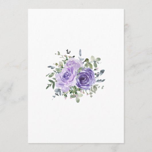 Paarse eucalyptus botanische Vrijgezellenfeest Kaart (Achterkant)