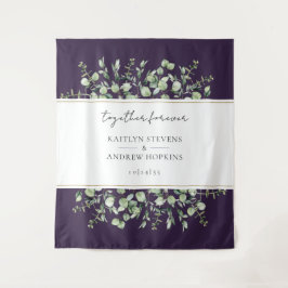 Paarse Eucalyptus Huwelijk Samen Voor Altijd  Wandkleed