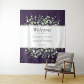 Paarse Eucalyptus Trouw Welkom  Wandkleed (In situ)