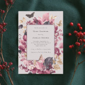 Paarse Eucalyptus Vlinders Herfst Baby shower Kaart