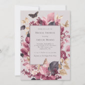 Paarse Eucalyptus Vlinders Herfst Vrijgezellenfees Kaart (Voorkant)