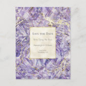 Paarse Euphoria Spinel Edelsteen Save the Date Briefkaart (Voorkant)