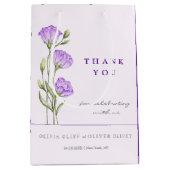 Paarse Eustomas bruiloft Medium Cadeauzakje (Voorkant)