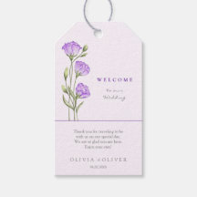 Paarse Eustomas bruiloft welkom