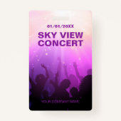 Paarse Event Personeel Badge voor Concert of Festi (Achterkant)