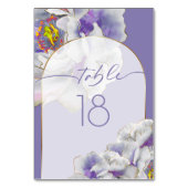 Paarse exotische Floral Kaart (Achterkant)