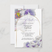 Paarse exotische Floral — Kaart met details (Voorkant)