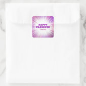 Paarse explosie Hebreeuwse Happy Pesach Stickers (Tas)