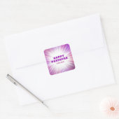 Paarse explosie Hebreeuwse Happy Pesach Stickers (Envelop)
