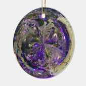 Paarse explosie keramisch ornament (Links)