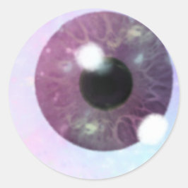 paarse Eye Funny Ronde Sticker