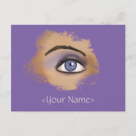 Paarse Eye Makeup Briefkaart (Voorkant)