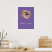 Paarse Eye Makeup Poster (Keuken)