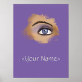 Paarse Eye Makeup Poster (Voorkant)