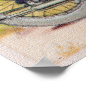  Paarse F.N. Motorfietsafdrukken Poster (Hoek)