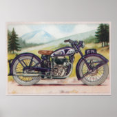  Paarse F.N. Motorfietsafdrukken Poster (Voorkant)